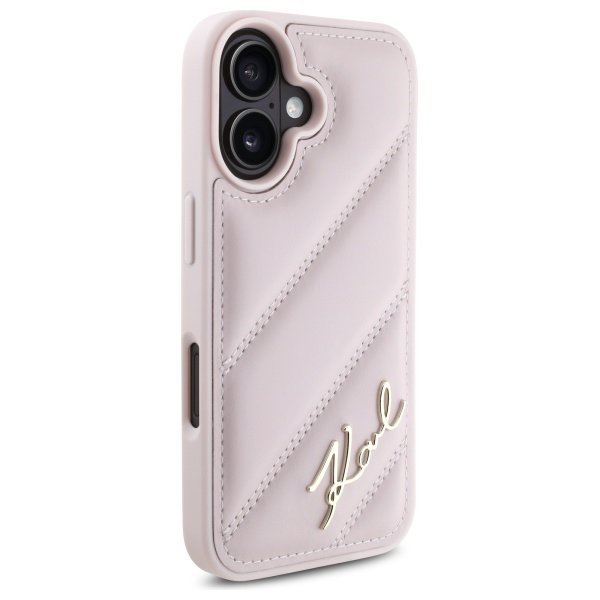 Karl Lagerfeld KLHCP16SPQDSMGP iPhone 16 6.1&quot; różowy/pink hardcase Quilted Signature