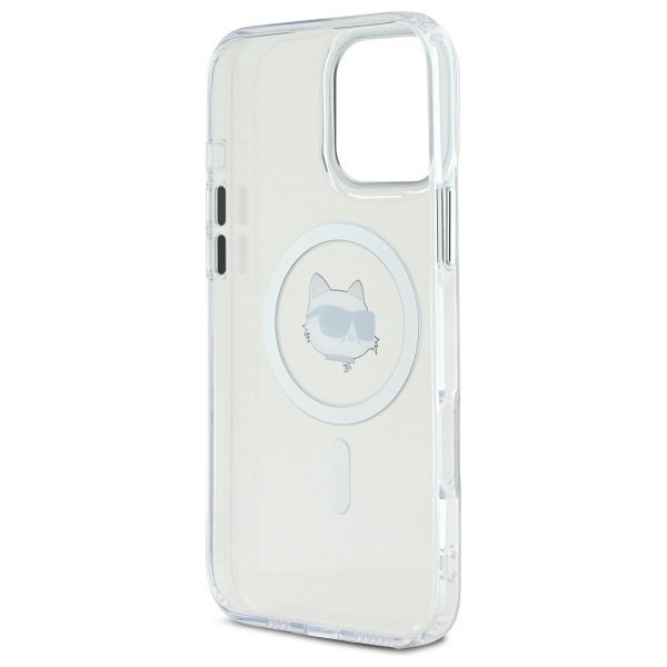 Karl Lagerfeld KLHMP16LHLSCHH iPhone16 Pro 6.3&quot; biały/white hardcase IML Metal Choupette Head MagSafe