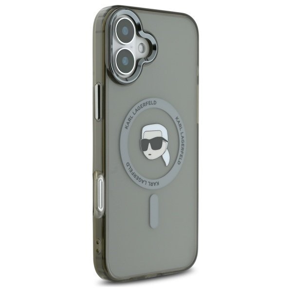 Karl Lagerfeld KLHMP16SHLSKIK iPhone16 6.1&quot; czarny/black hardcase IML Metal Karl Head MagSafe