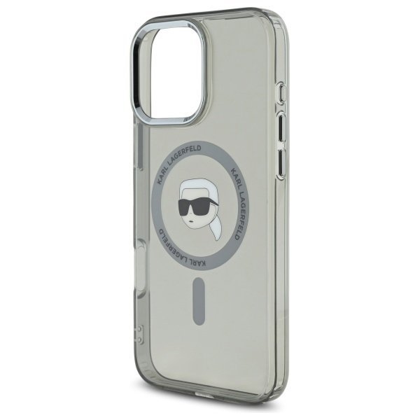 Karl Lagerfeld KLHMP16XHLSKIK iPhone16 Pro Max 6.9&quot; czarny/black hardcase IML Metal Karl Head MagSafe