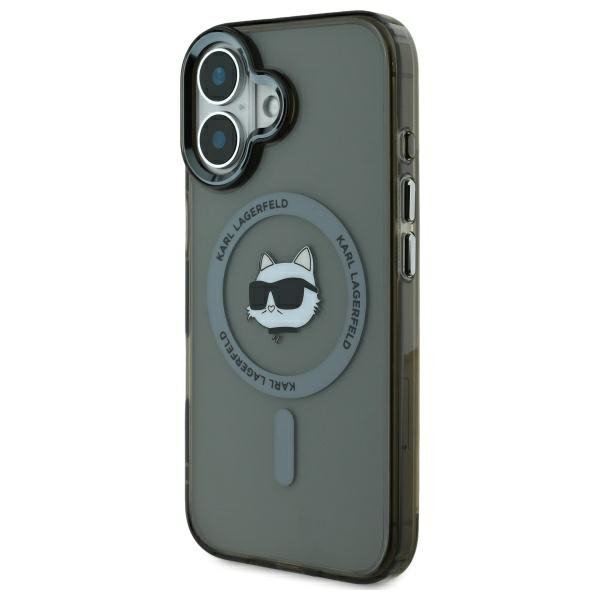 Karl Lagerfeld KLHMP16SHLSCHK iPhone16 6.1&quot; czarny/black hardcase IML Metal Choupette Head MagSafe