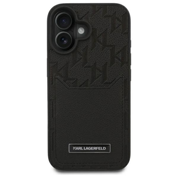 Karl Lagerfeld KLHCP16SPGKHPRPK iPhone16 6.1&quot; czarny/black hardcase Cardslots Monogram