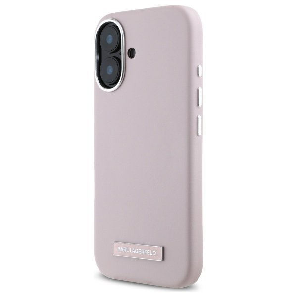 Karl Lagerfeld KLHMP16SPGMSRPP iPhone16 6.1&quot; różowy/pink hardcase FW Metal Plate MagSafe