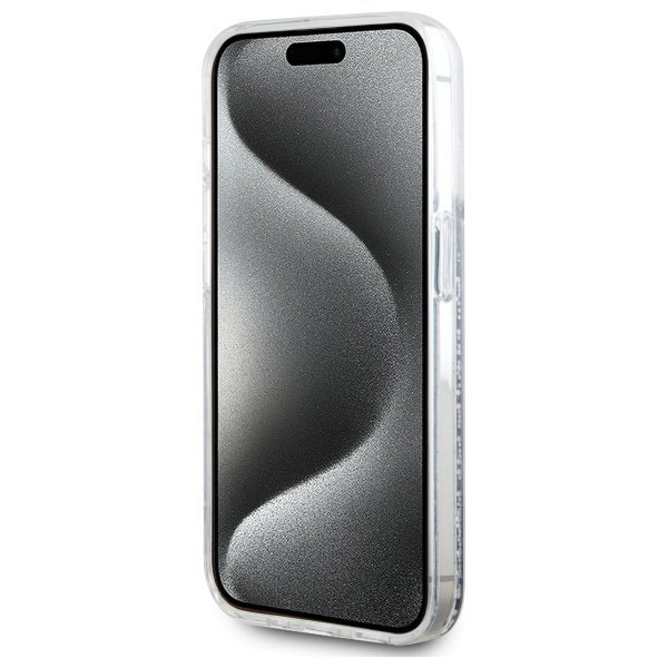 Karl Lagerfeld KLHMP15XLGKCSGH iPhone15 Pro Max 6.7&quot; hardcase transparent Liquid Glitter Karl&Choupette Head Magsafe