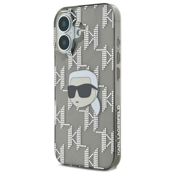 Karl Lagerfeld KLHCP16SHKLPKHK iPhone16 6.1&quot; czarny/black hardcase IML Karl Head Electroplated