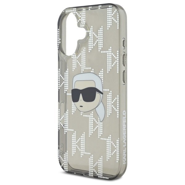 Karl Lagerfeld KLHCP16SHKLPKHK iPhone16 6.1&quot; czarny/black hardcase IML Karl Head Electroplated