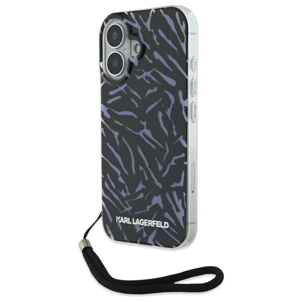 Karl Lagerfeld KLHCP16SHZBPKCCU iPhone16 6.1&quot; fioletowy/purple Zebra With Cord