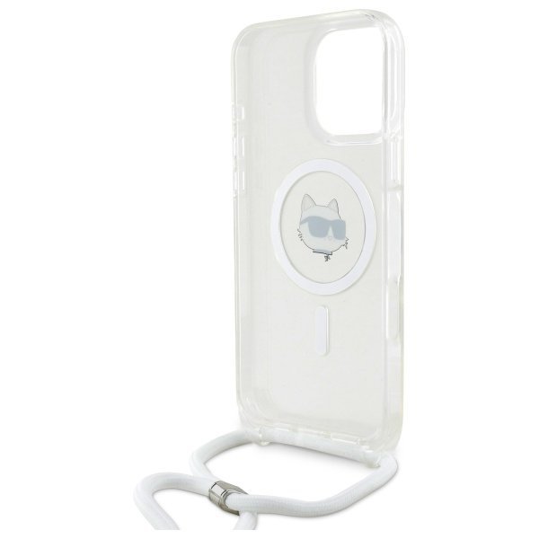 Karl Lagerfeld KLHMP16XHCCHNT iPhone 16  Pro Max 6.9&quot; hardcase transparent IML Choupette Head & Cord Magsafe