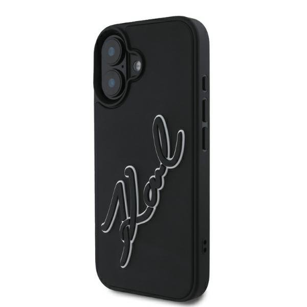Karl Lagerfeld KLHCP16S3DRKSDLK iPhone16 6.1&quot; czarny/black hardcase 3D Rubber Signature
