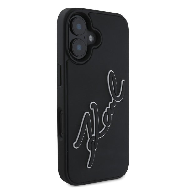 Karl Lagerfeld KLHCP16S3DRKSDLK iPhone16 6.1&quot; czarny/black hardcase 3D Rubber Signature