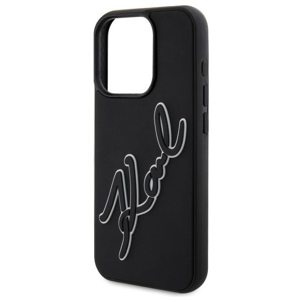 Karl Lagerfeld KLHCP15X3DRKSDLK iPhone   15 Pro Max 6.7&quot; czarny/black hardcase 3D Rubber Signature