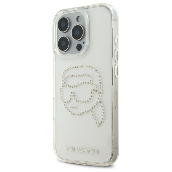 Karl Lagerfeld KLHCP16XHKHDCELT iPhone   16 Pro Max 6.9&quot; przezroczysty/transparent hardcase IML Rhinestones Karl Head