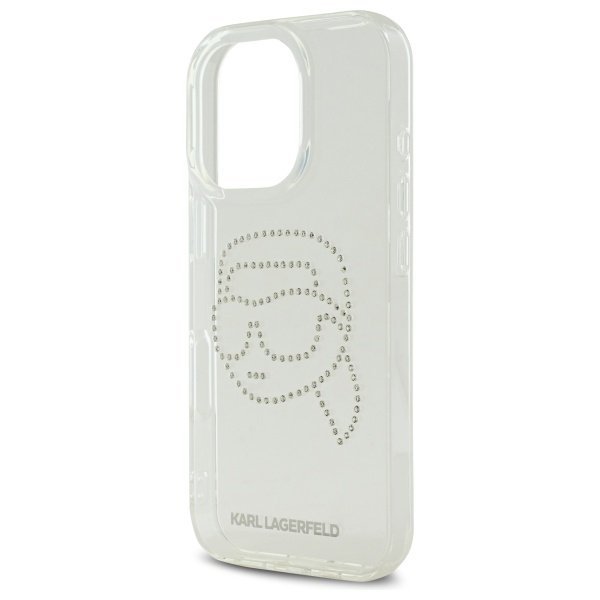 Karl Lagerfeld KLHCP16XHKHDCELT iPhone   16 Pro Max 6.9&quot; przezroczysty/transparent hardcase IML Rhinestones Karl Head
