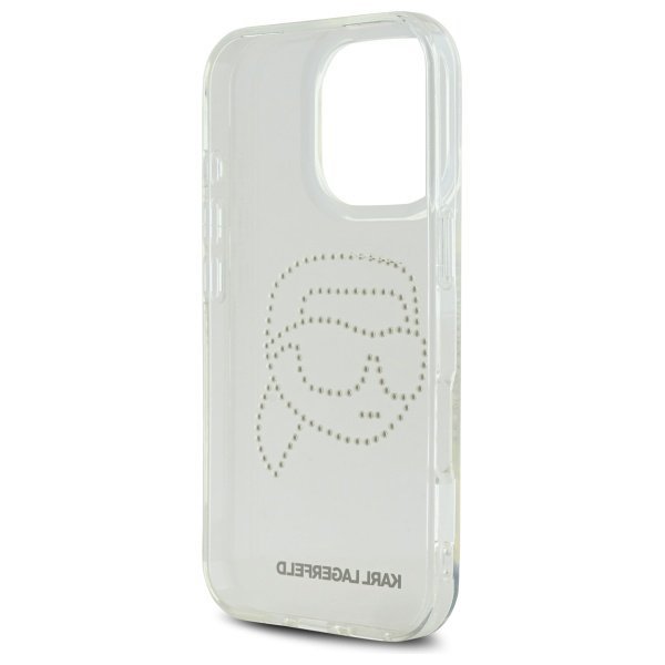Karl Lagerfeld KLHCP16XHKHDCELT iPhone   16 Pro Max 6.9&quot; przezroczysty/transparent hardcase IML Rhinestones Karl Head