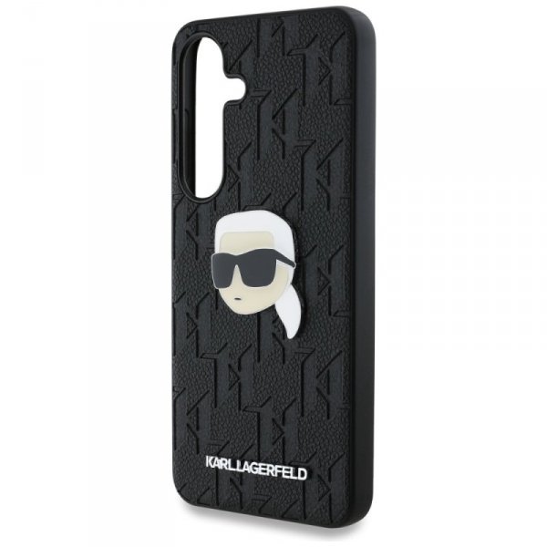 Etui Karl Lagerfeld Leather Monogram Pin Logo Karl Head do Samsung Galaxy S25+ czarny