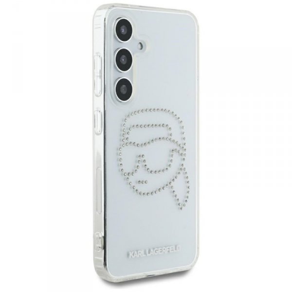 Etui Karl Lagerfeld Rhinestones Karl     Head Logo do Samsung Galaxy S25 przezroczysty