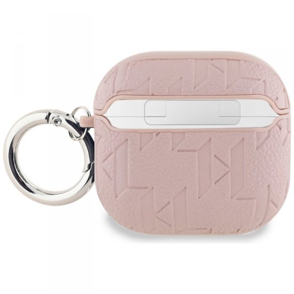 Etui Karl Lagerfeld Monogram Choupette   Head do AirPods 4 różowy
