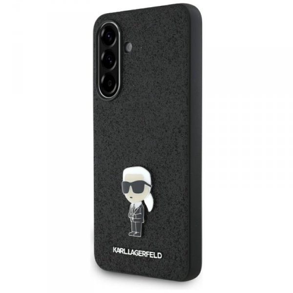 Etui Karl Lagerfeld Fixed Glitter Ikonik Logo Metal Pin do Samsung Galaxy A36 czarny