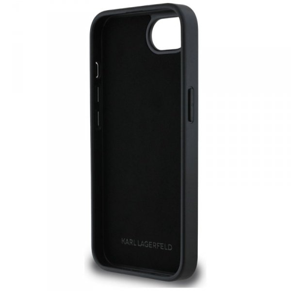 Etui Karl Lagerfeld Monogram Karl Head   Pin do iPhone 16e czarny