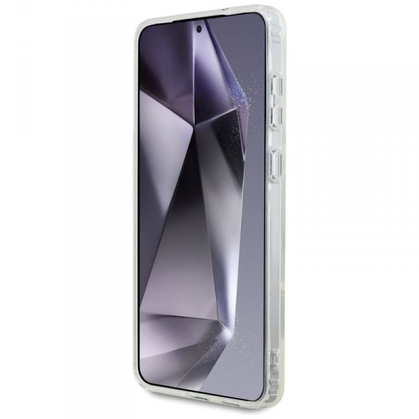 Etui Karl Lagerfeld Button Choupette     Head Printed Logo MagSafe do Samsung Galaxy S25 Edge biały