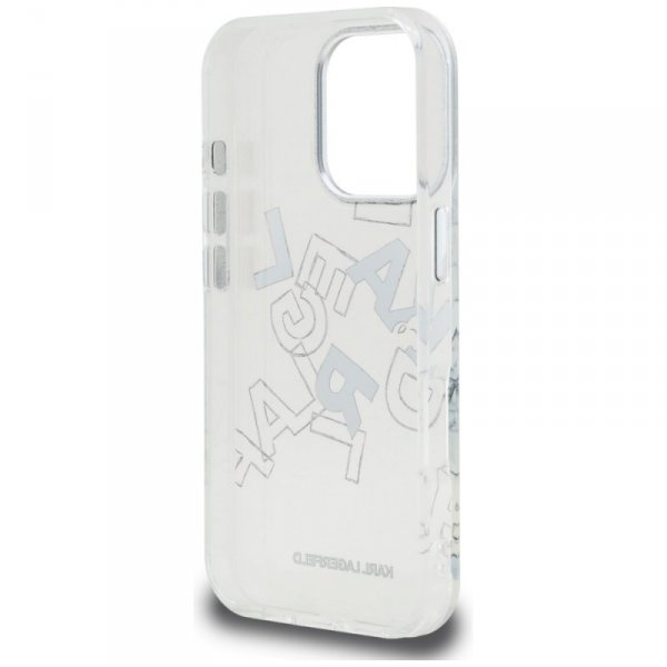 Etui Karl Lagerfeld IML Sketched Graphic do iPhone 16 Pro przezroczysty