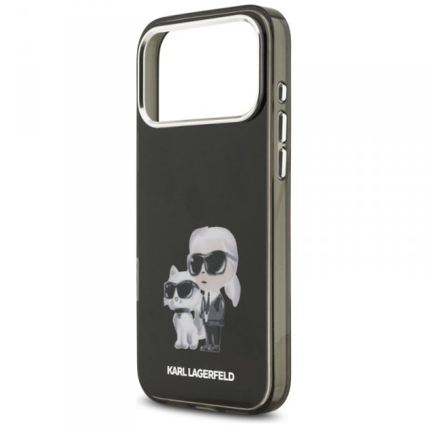 Etui Karl Lagerfeld IML Aquarelle Karl   & Choupette & Logo MagSafe do iPhone 17 Pro czarny