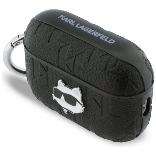 Etui Karl Lagerfeld do AirPods Pro Monogram Choupette Head – Czarne / Black