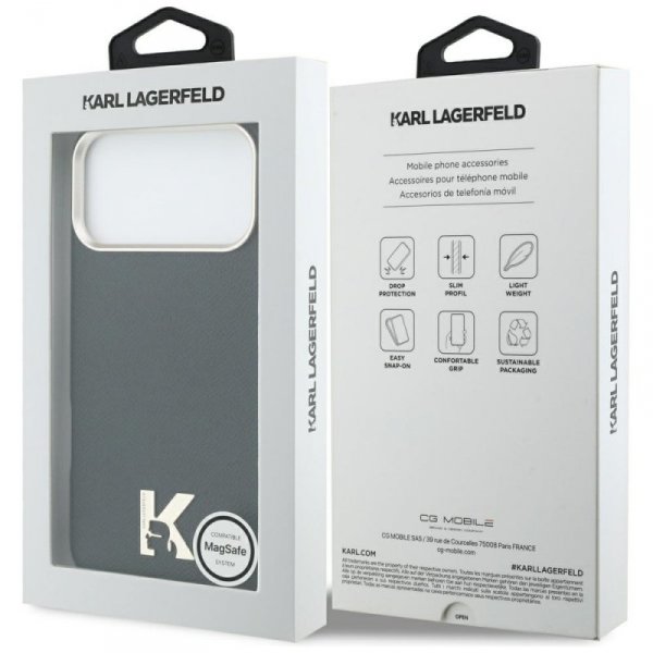 Etui Karl Lagerfeld Karl Head Logo       MagSafe do iPhone 17 Pro Max czarny