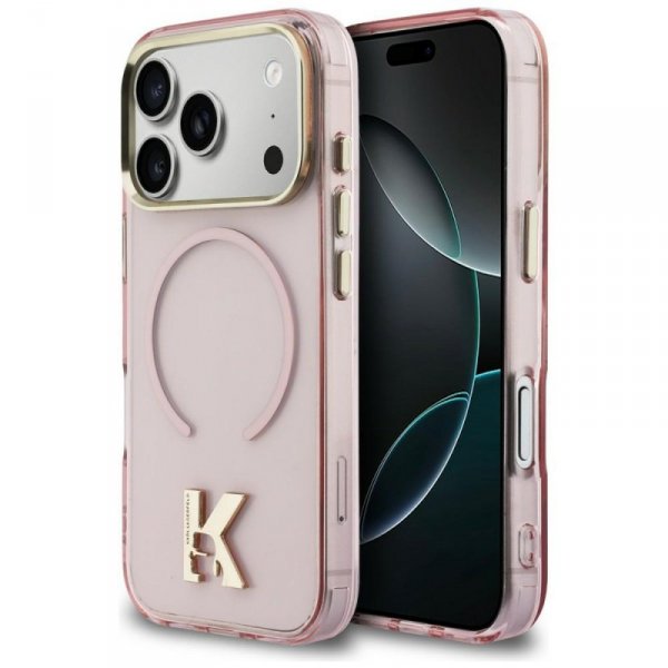 Etui Karl Lagerfeld IML K Head Logo      MagSafe do iPhone 17 Pro różowy