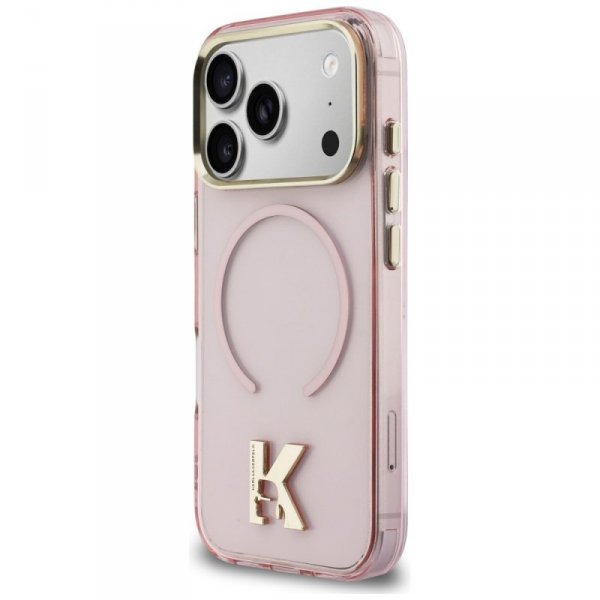 Etui Karl Lagerfeld IML K Head Logo      MagSafe do iPhone 17 Pro Max różowy