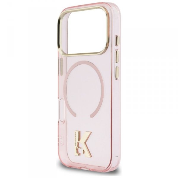 Etui Karl Lagerfeld IML K Head Logo      MagSafe do iPhone 17 Pro Max różowy