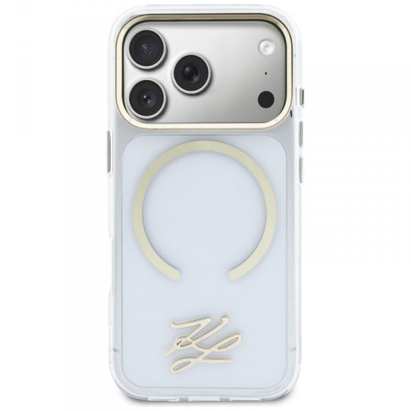 Etui Karl Lagerfeld IML KL Script Logo   MagSafe do iPhone 17 Pro Max przezroczysty