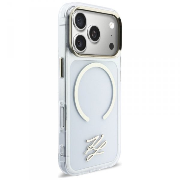 Etui Karl Lagerfeld IML KL Script Logo   MagSafe do iPhone 17 Pro Max przezroczysty