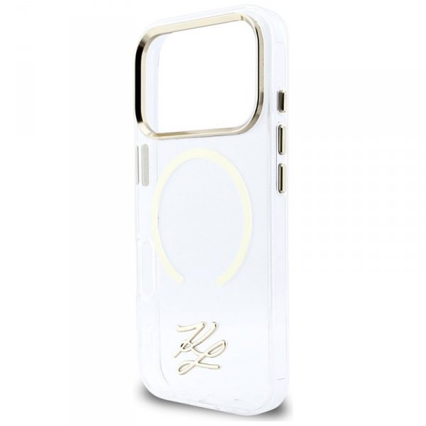 Etui Karl Lagerfeld IML KL Script Logo   MagSafe do iPhone 17 Pro Max przezroczysty