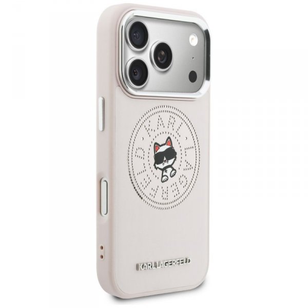 Etui Karl Lagerfeld Point & Choupette    Sketch MagSafe do iPhone 17 Pro różowy