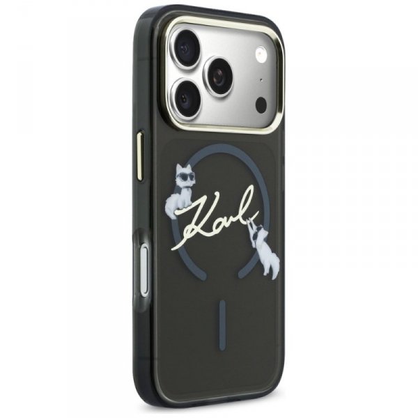 Etui Karl Lagerfeld IML Choupettes Karl  Script Logo MagSafe do iPhone 17 Pro Max czarny