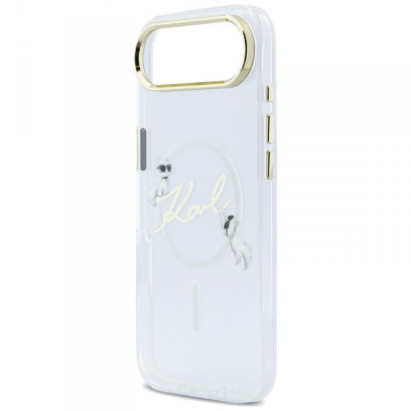 Etui Karl Lagerfeld IML Choupettes Karl  Script Logo MagSafe do iPhone Air przezroczysty