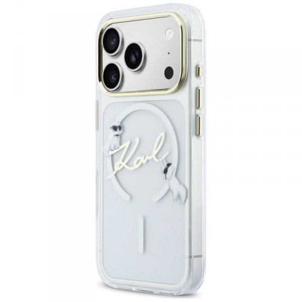 Etui Karl Lagerfeld IML Choupettes Karl  Script Logo MagSafe do iPhone 17 Pro przezroczysty