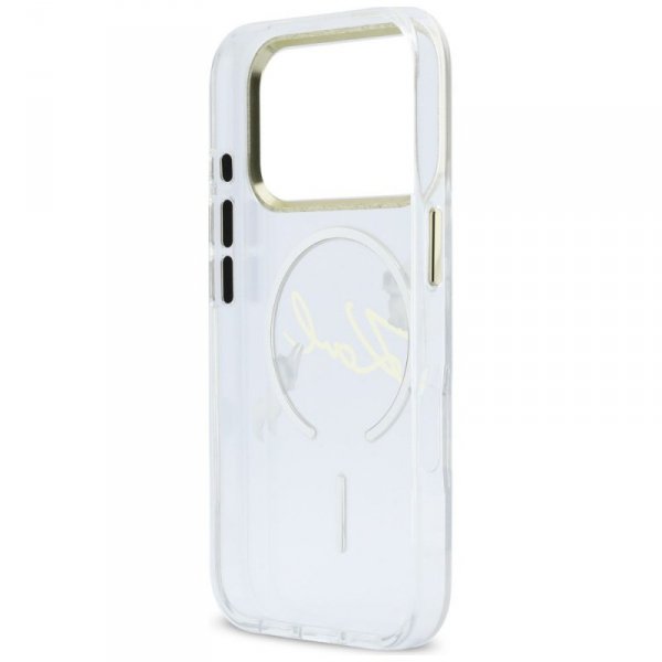 Etui Karl Lagerfeld IML Choupettes Karl  Script Logo MagSafe do iPhone 17 Pro Max przezroczysty