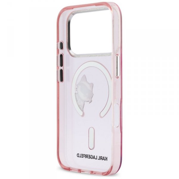 Etui Karl Lagerfeld IML Peekaboo MagSafe do iPhone 17 Pro różowy