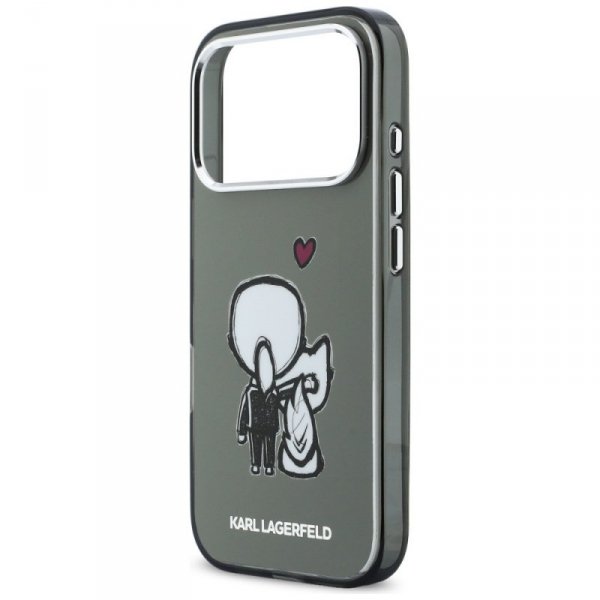 Etui Karl Lagerfeld Karl & Choupette     Back MagSafe do iPhone 17 Pro czarny