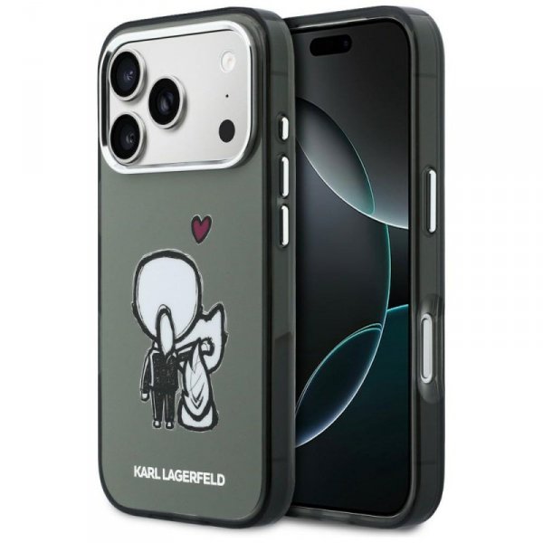 Etui Karl Lagerfeld Karl & Choupette     Back MagSafe do iPhone 17 Pro Max czarny