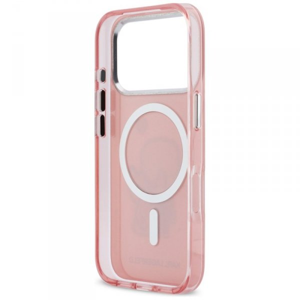 Etui Karl Lagerfeld Karl & Choupette     Back MagSafe do iPhone 17 Pro Max różowy