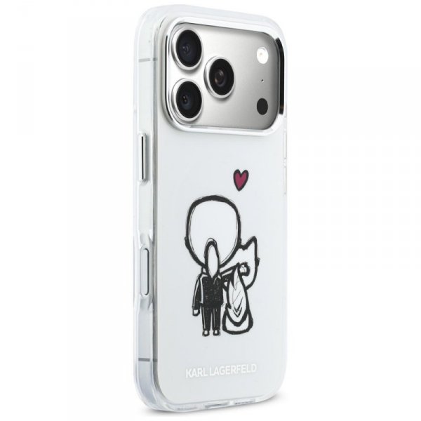 Etui Karl Lagerfeld Karl & Choupette     Back MagSafe do iPhone 17 Pro Max przezroczysty