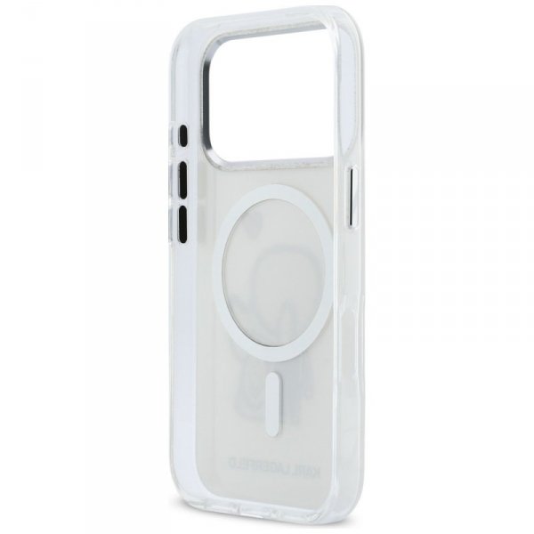 Etui Karl Lagerfeld Karl & Choupette     Back MagSafe do iPhone 17 Pro Max przezroczysty