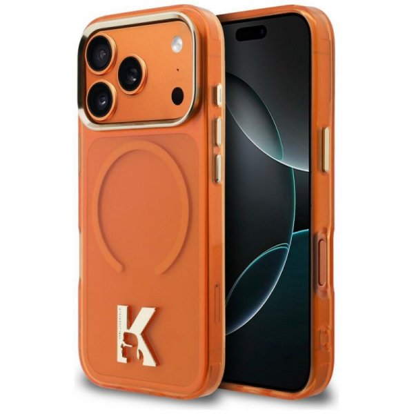 Etui Karl Lagerfeld IML K Head Logo      MagSafe do iPhone 17 Pro pomarańczowy