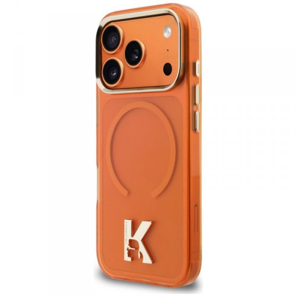 Etui Karl Lagerfeld IML K Head Logo      MagSafe do iPhone 17 Pro pomarańczowy