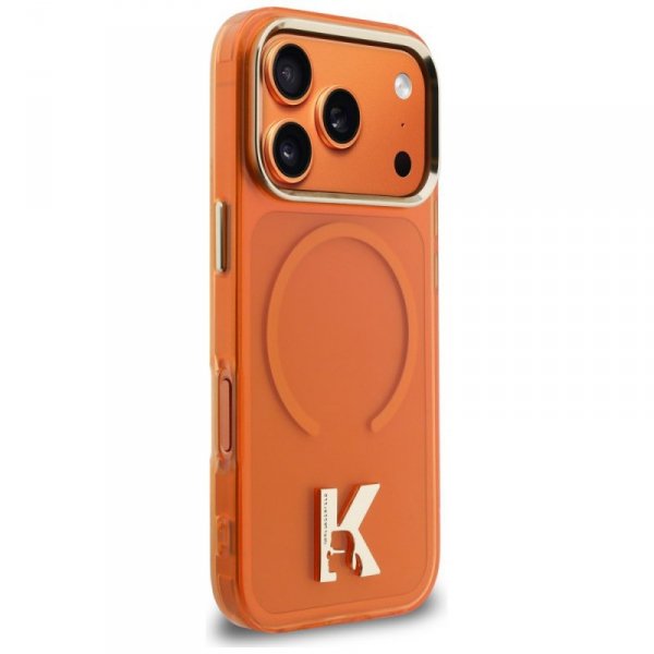Etui Karl Lagerfeld IML K Head Logo      MagSafe do iPhone 17 Pro pomarańczowy