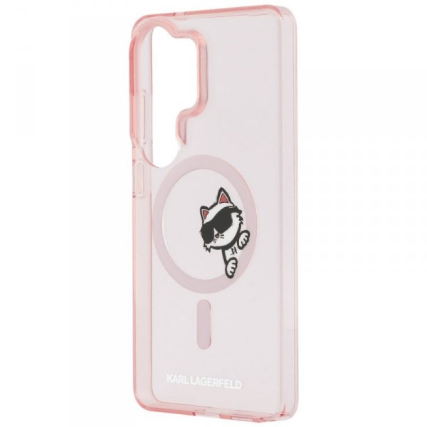Etui Karl Lagerfeld IML Peekaboo         Choupette MagSafe do Samsung Galaxy S26 Ultra różowy