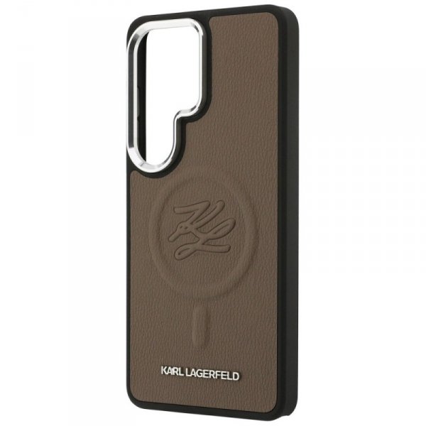 Etui Karl Lagerfeld Embossed Ring        Initials MagSafe do Samsung Galaxy S26 Ultra brązowy